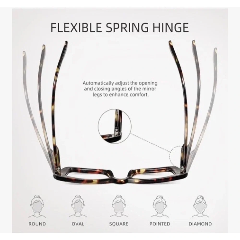 Oversize Big Tortoise Women Reading Glasses Large Square Readers New Model 2.5